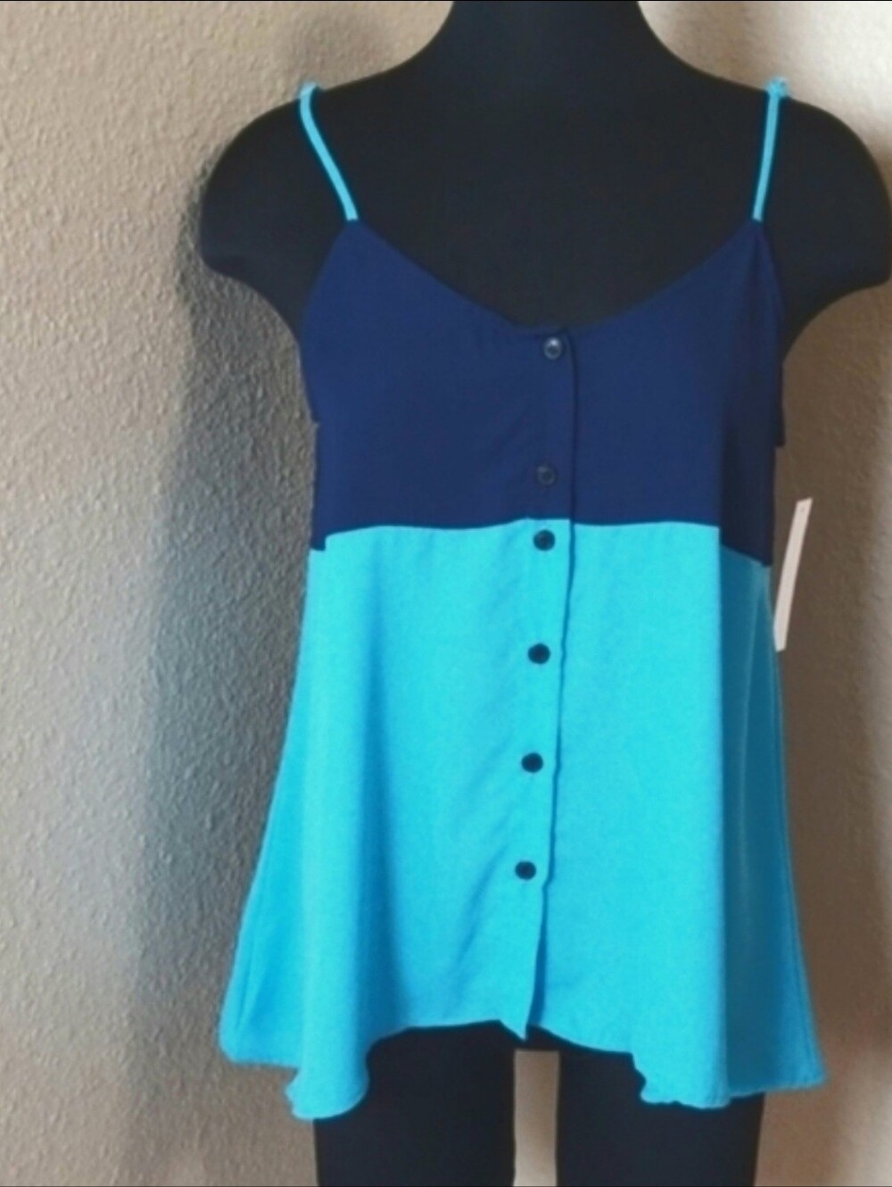 New Aqua Blue Tank Top Large